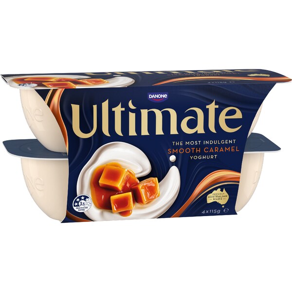 Ultimate Yoghurt Smooth Caramel 115g x 4 pack