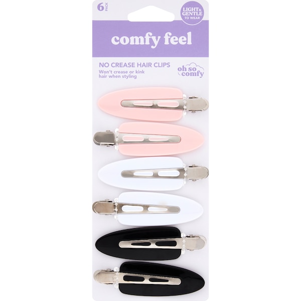 Oh So Comfy No Crease Hair Clips 6 pack