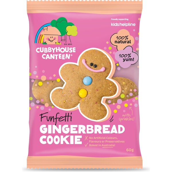 Cubbyhouse Canteen Funfetti Gingerbread Cookie 60g