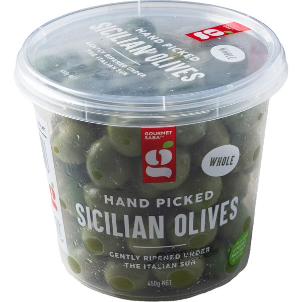 Gourmet Saba Sicilian Green Olives 450g