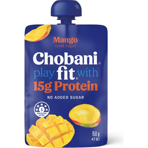 Chobani Fit High Protein Greek Yogurt Pouch Mango 150g