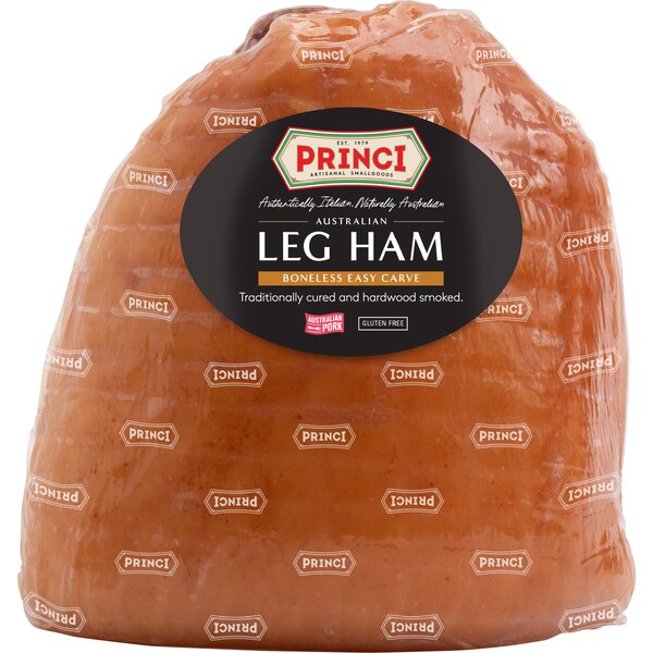 Princi Boneless Easy Carve Leg Ham Harwood Smoked 1kg - 1.5kg