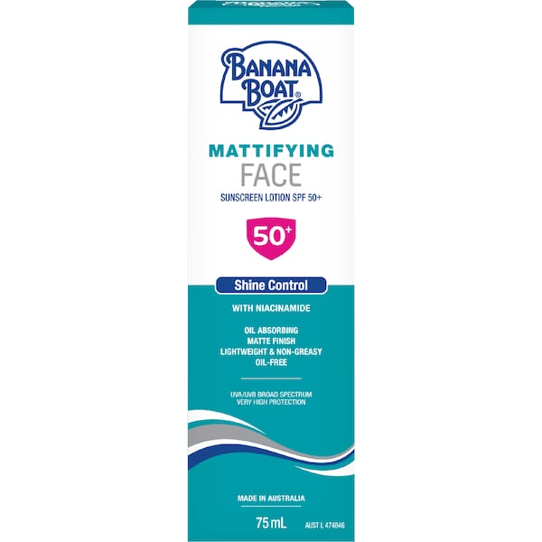 Banana Boat SPF50+ Mattifying Face Sunscreen Lotion 75mL