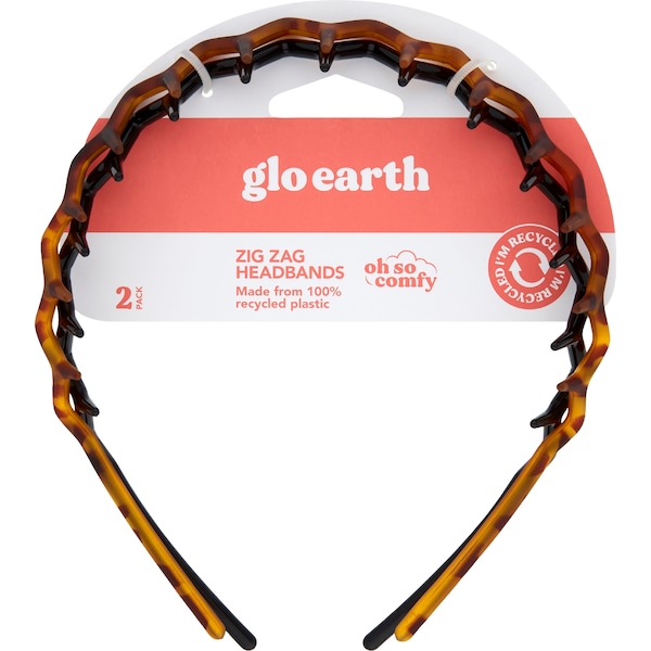 Oh So Comfy Glo Earth Zig Zag Headbands 2 pack