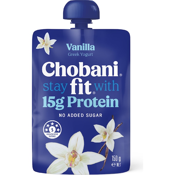 Chobani Fit High Protein Greek Yogurt Pouch Vanilla 150g