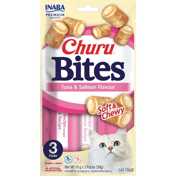 Churu Bites Cat Treats Tuna & Salmon 10g x 3 pack