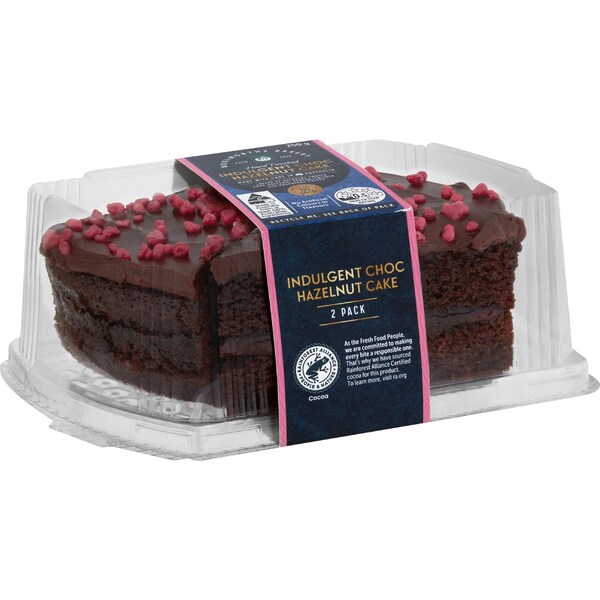 Woolworths Indulgent Choc Hazelnut Cake 2 pack