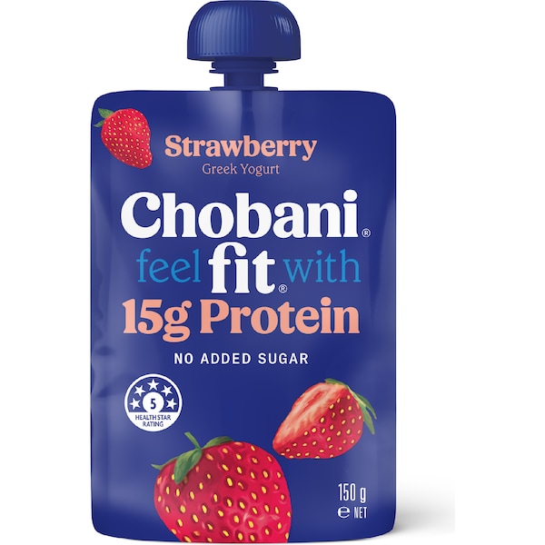 Chobani Fit High Protein Greek Yogurt Pouch Strawberry 150g