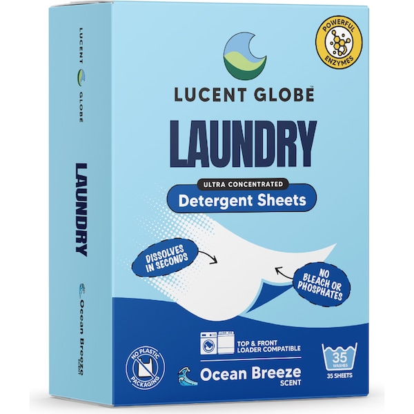 Lucent Globe Laundry Detergent Sheets Ocean Breeze 35 pack