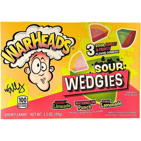 Warheads Sour Wedgies Lollies 99g