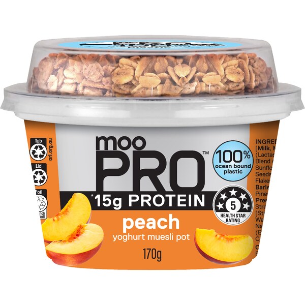 Moo Pro Protein Yoghurt & Muesli Peach 170g