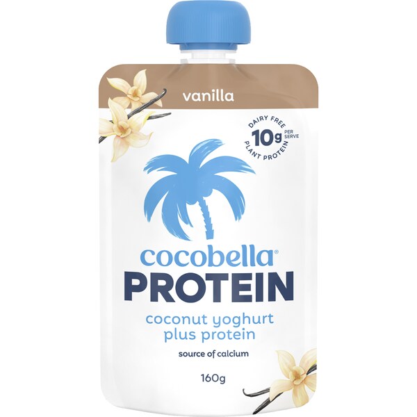 Cocobella Protein Coconut Yoghurt Pouch Vanilla 160g