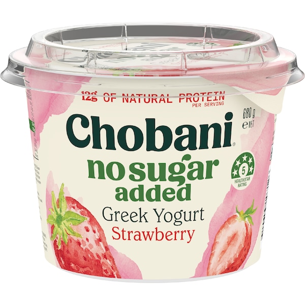 Chobani No Sugar Added Greek Yogurt Strawberry 680g