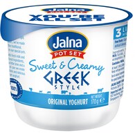 Jalna Greek Style Yoghurt Pot Set Sweet & Creamy Original