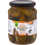Woolworths Whole Sweet & Sour Pickles