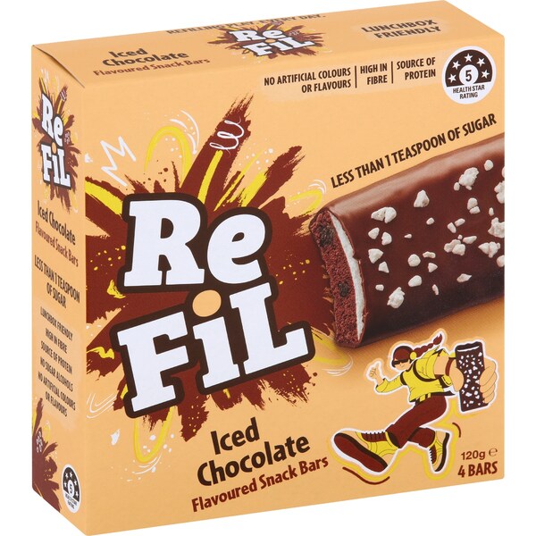 ReFil Iced Chocolate Flavoured Snack Bars 4 pack
