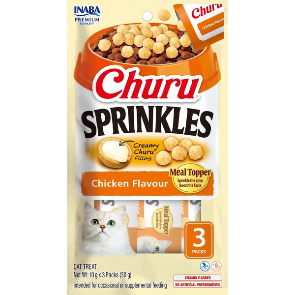 Churu Sprinkles Cat Treats Chicken 3 pack