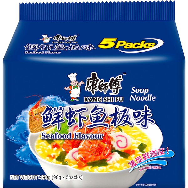 Kang Shi Fu Soup Noodles Seafood 5 pack