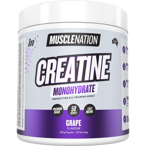Muscle Nation Creatine Monohydrate Powder Grape 250g