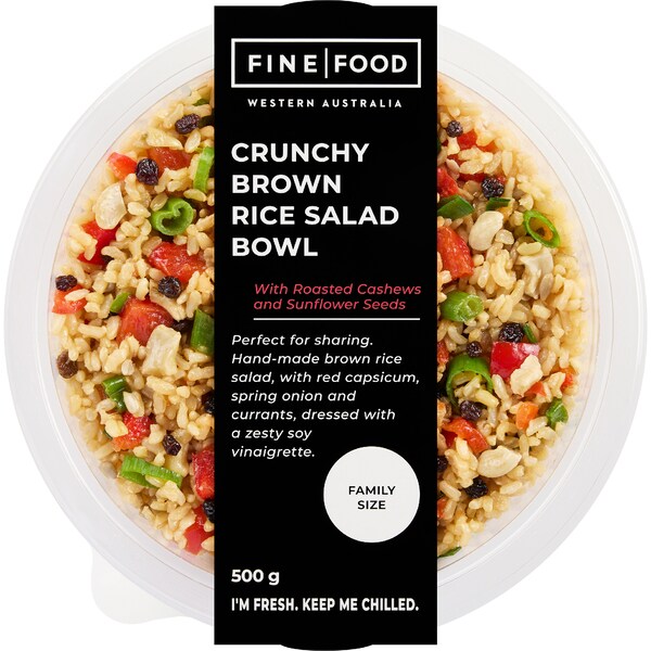 Fine Food Crunchy Brown Rice Salad Bowl 500g