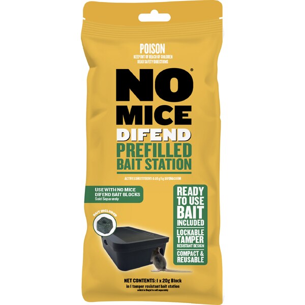 No Mice Difend Prefilled Bait Station 20g