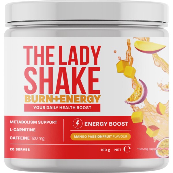 The Lady Shake Burn & Energy Powder Mango Passionfruit 160g