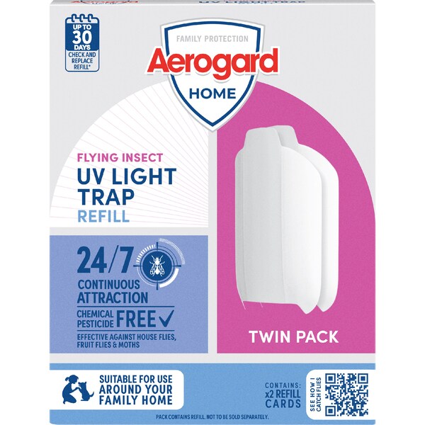 Aerogard Home UV Flying Light Trap Refill 2 pack