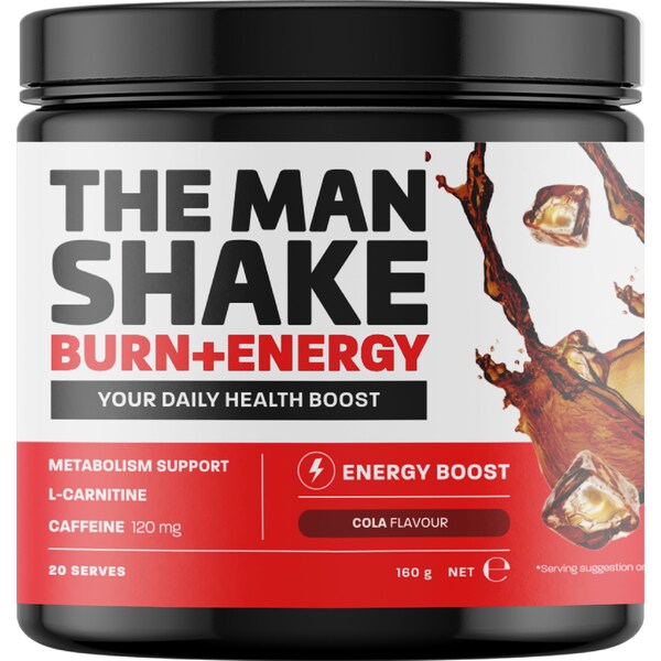 The Man Shake Burn & Energy Powder Cola 160g