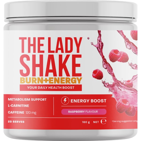 The Lady Shake Burn & Energy Powder Raspberry 160g