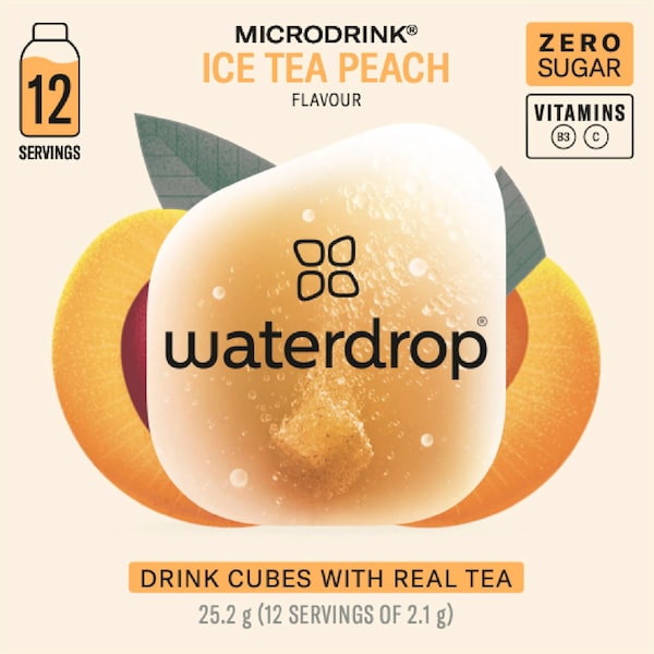 Waterdrop Vitamin Drink Cubes Ice Tea Peach 2.1g x 12 pack