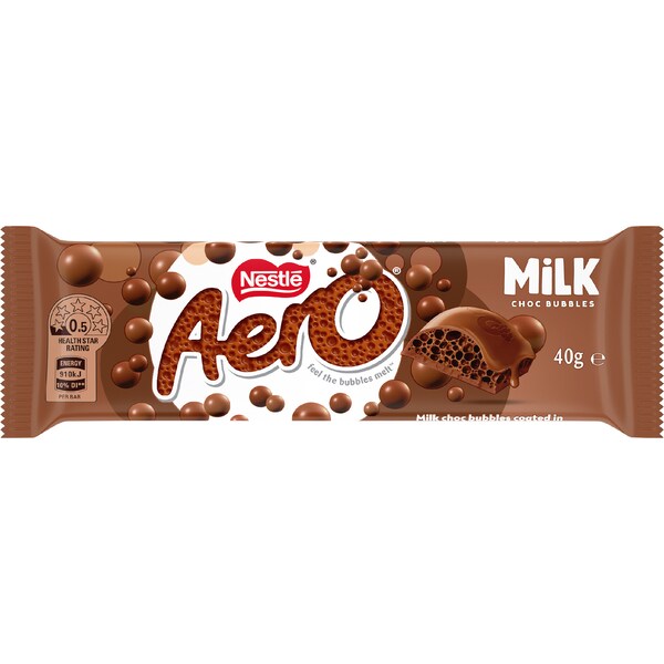 Nestle Aero Milk Chocolate Bar 40g