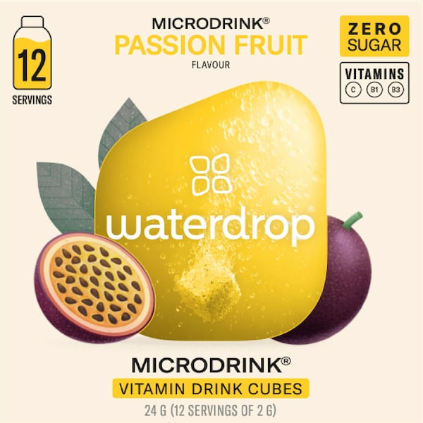 Waterdrop Vitamin Drink Cubes Passionfruit 2g x 12 pack