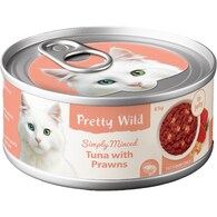 Pretty Wild Simply Minced Wet Cat Food Tuna & Prawns