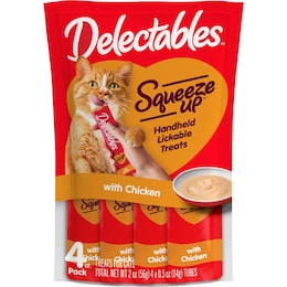 Delectables Squeeze Up Lickable Cat Treats Chicken 14g x 4 pack – Woolworths