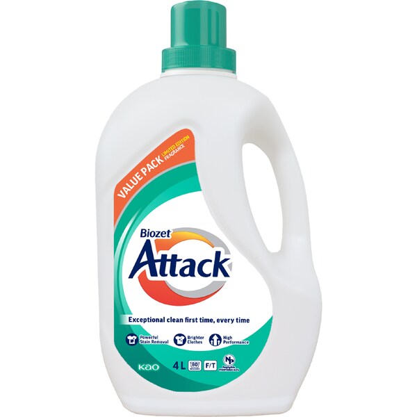 Biozet Attack Laundry Liquid Detergent 4L