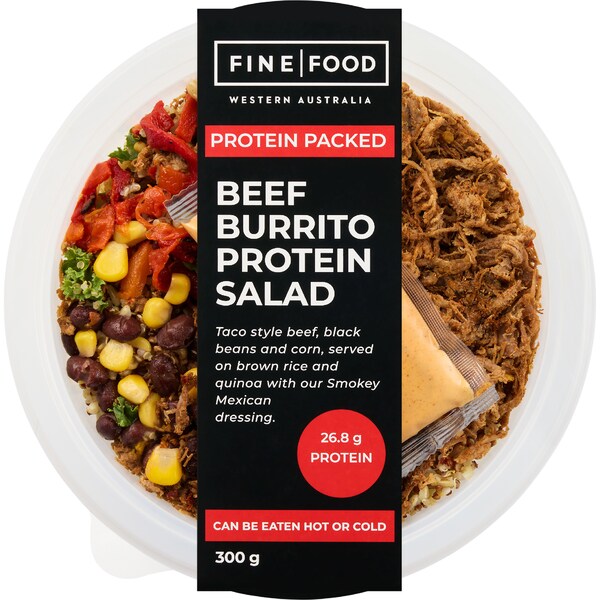 Fine Foods Mexican Beef Burrito Protein Salad 300g