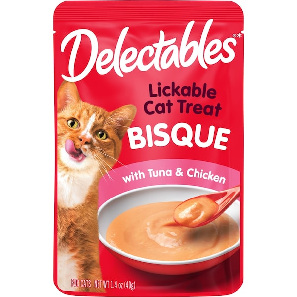 Delectables Lickable Cat Treats Bisque Senior Tuna & Chicken 40g