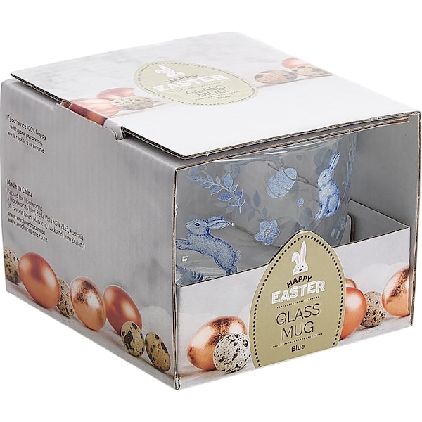 Easter Glass Mug Blue each