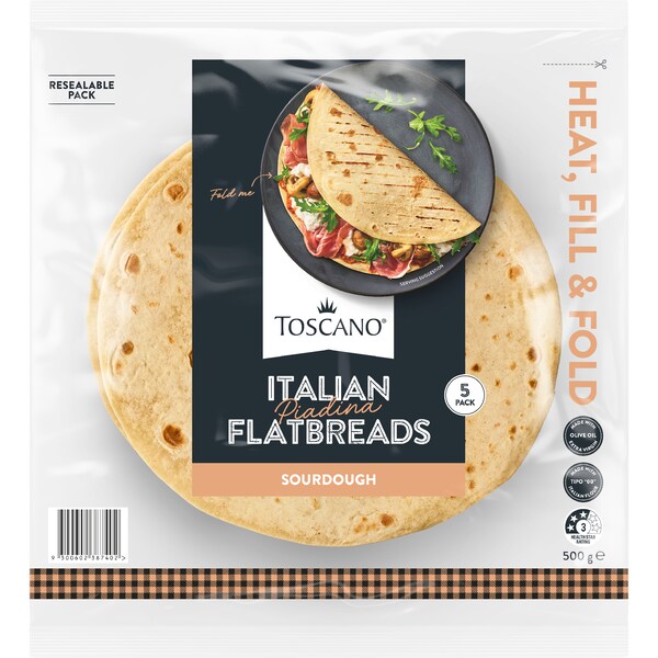 Toscano Italian Flatbread Sourdough 5 pack