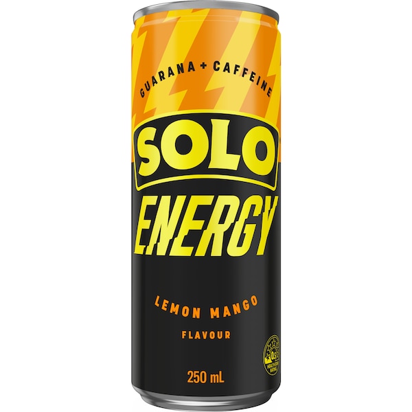 Solo Energy Drink Lemon Mango 250mL