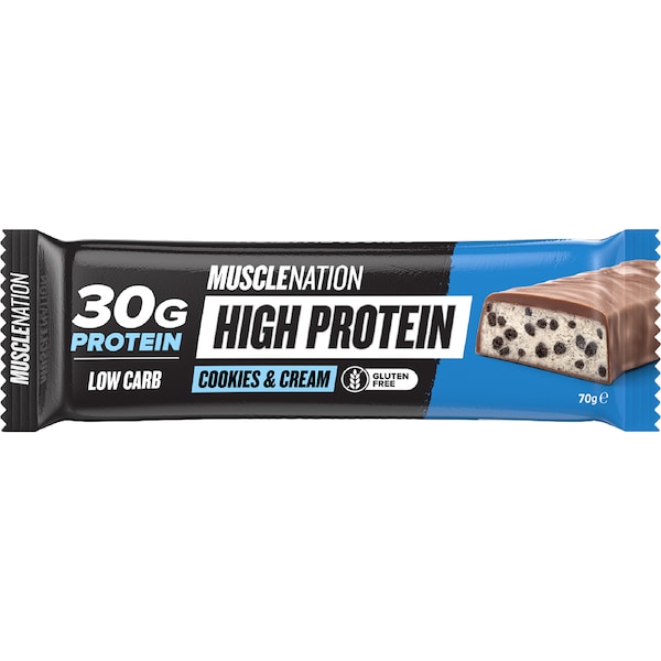 Muscle Nation High Protein Bar Cookies & Cream 70g