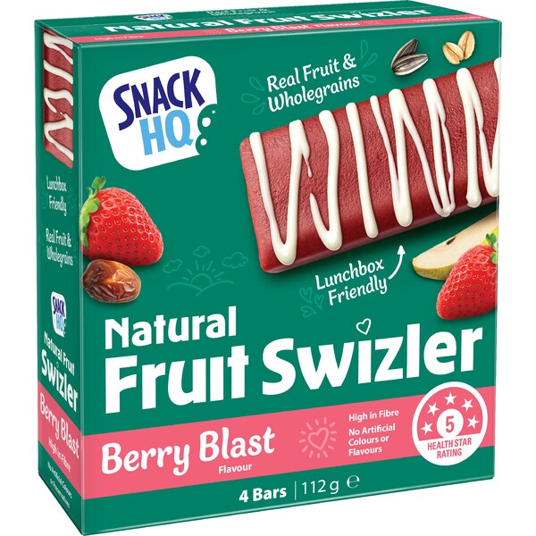 Snack HQ Natural Fruit Swizler Berry Blast 4 pack