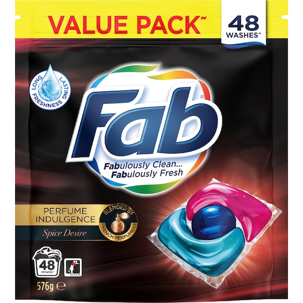 Fab Laundry Capsules Spice Desire 48 pack