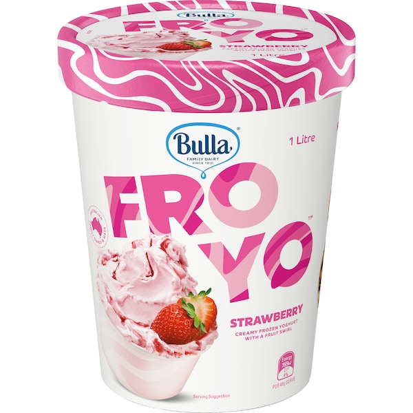 Bulla Fro Yo Tub Strawberry 1L