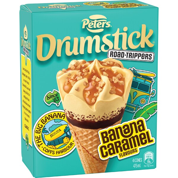 Peters Drumstick Banana Caramel 4 pack