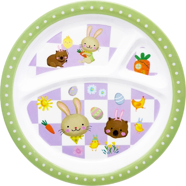 Easter Kids Character Plate Gingham each