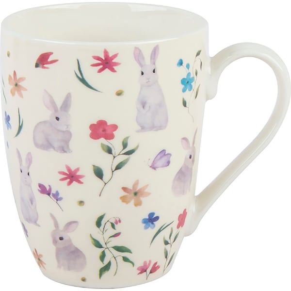 Easter Mug Floral Bunnies Pink each