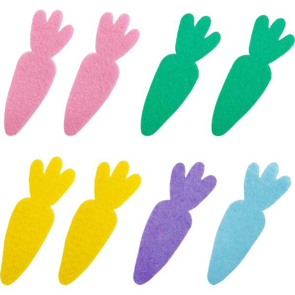 Easter Felt Decorations Carrot 8 pack