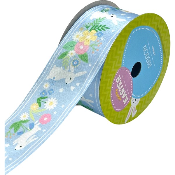 Easter Large Ribbon Bunny & Flowers 3m each