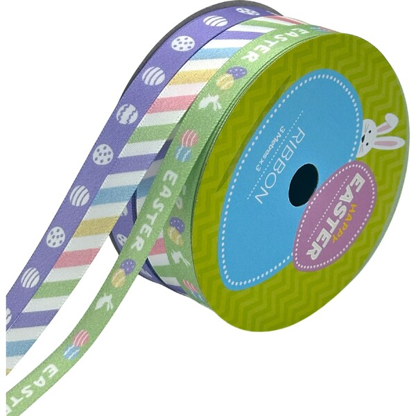 Easter Small Ribbon Pastel 3m 3 pack